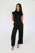 Black Matching Shirt & Trousers Set