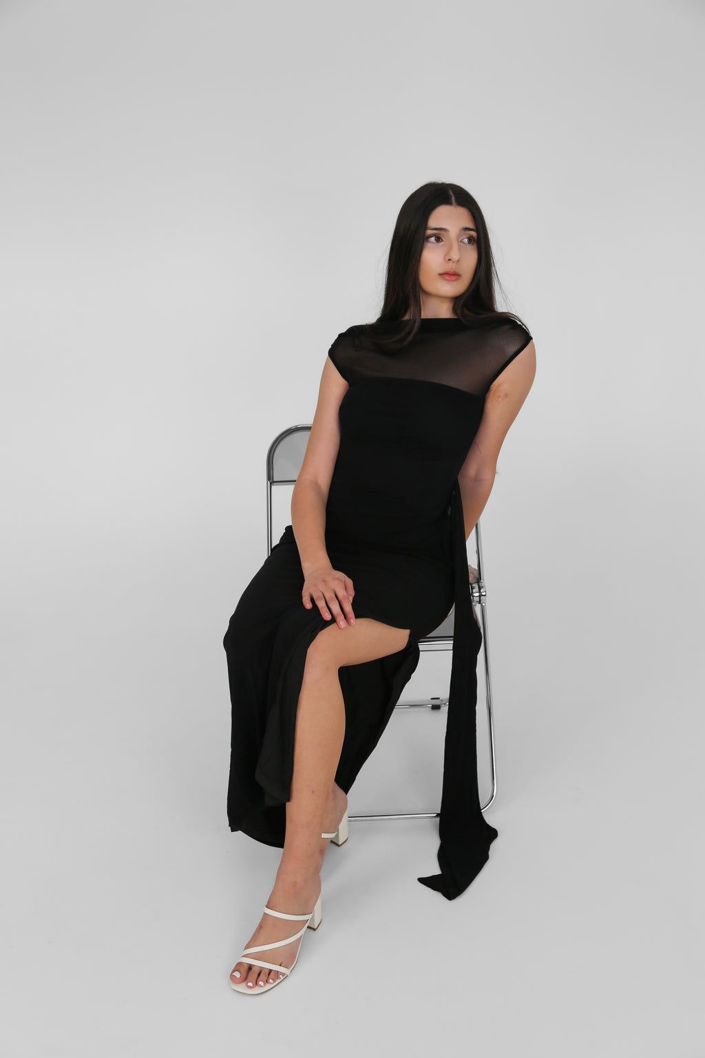Black Mesh Maxi