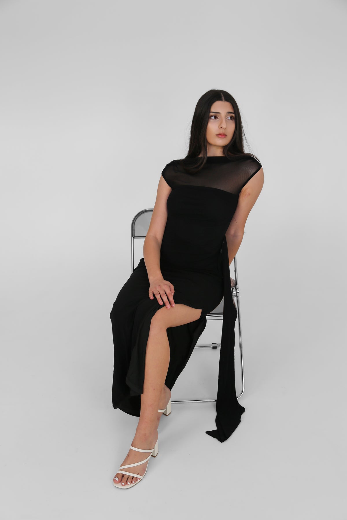 Black Mesh Maxi